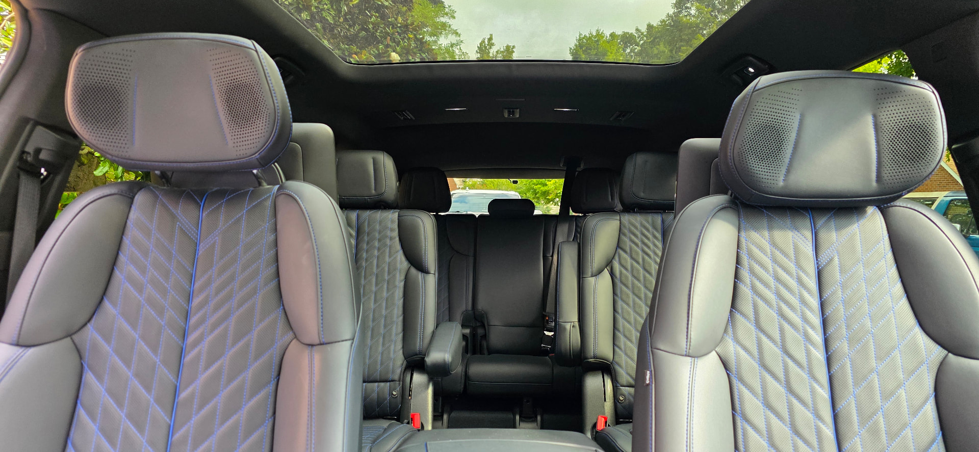Actual black passenger seating in the Apex 2026 Cadillac Escalade IQ L